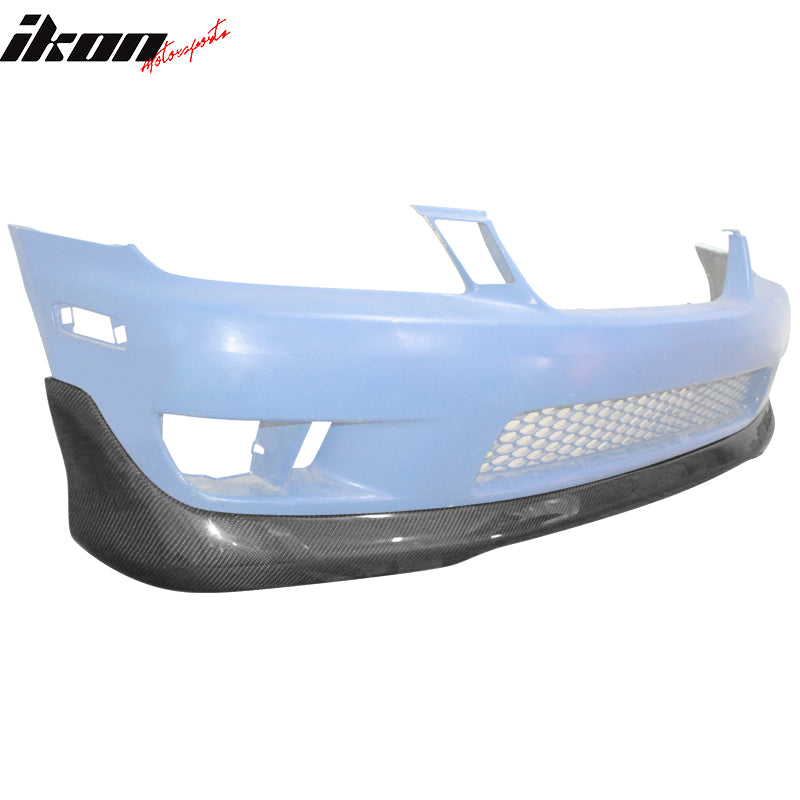 IKON MOTORSPORTS, Front Bumper Lip Compatible With 2001-2005 Lexus IS300 Sedan 4-Door, TRD Style PU Air Dam Chin Diffuser Front Bumper Splitter, 2002 2003 2004