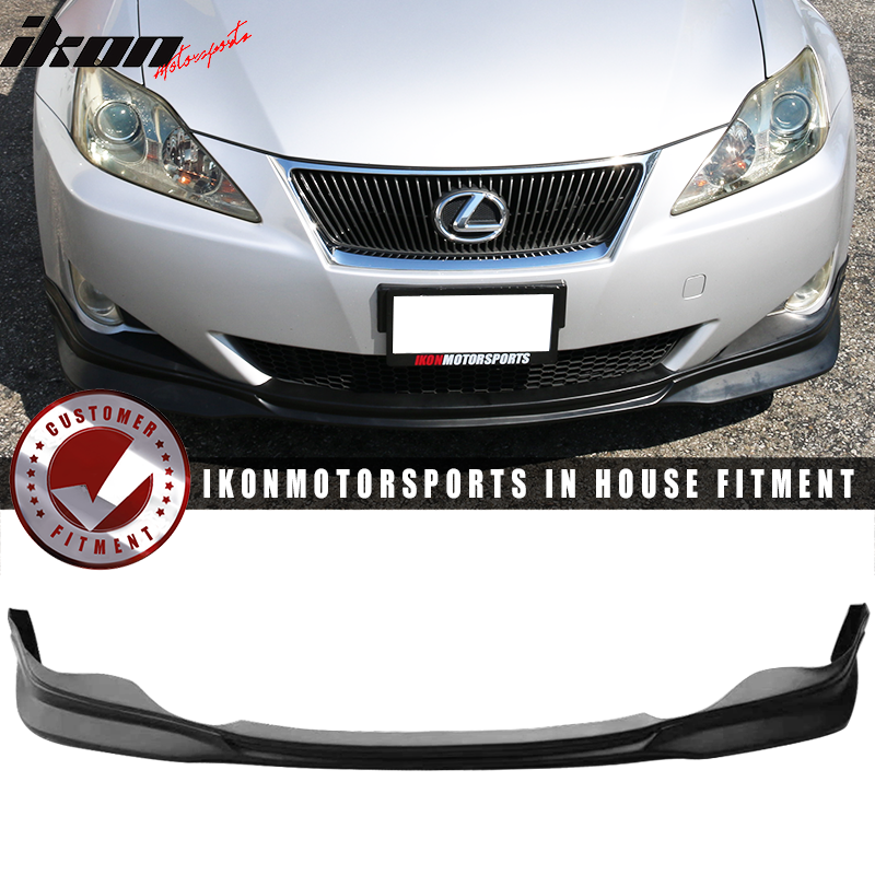 IKON MOTORSPORTS, Front Bumper Lip Compatible With 2006-2008 Lexus IS250 IS350 Sedan 4-Door