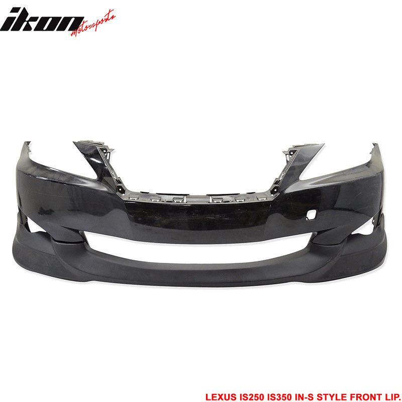 Compatible With Lexus IS250 IS350 Sedan 4Dr 2009-2010 IN-S Front Bumper Lip Spoiler Bodykit Urethane