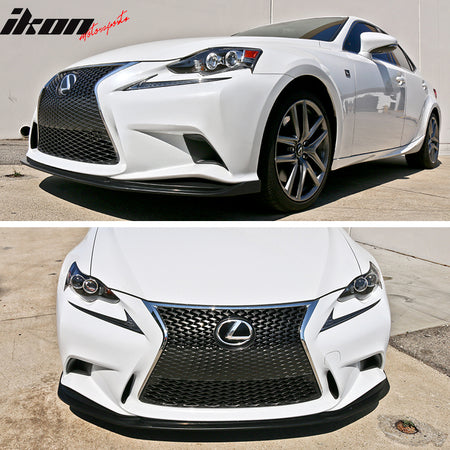 Fits 14-16 Lexus IS250 IS300 IS350 F Sport Front Bumper Lip Matte Black - PP