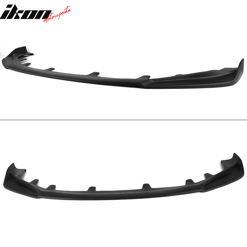 IKON MOTORSPORTS, Front Bumper Lip Compatible With 2014-2016 Lexus IS250 IS300 IS350 F Sport Sedan 4-Door, IKON Style PP Unpainted Black