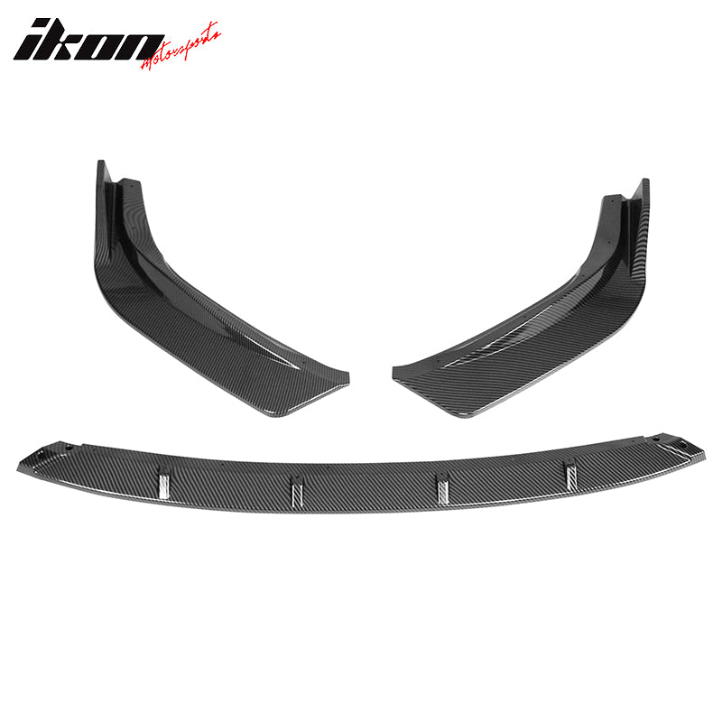 Fits 14-16 Lexus IS F Sport IKON Style 3PCS Front Bumper Lip BodyKit Matte Black