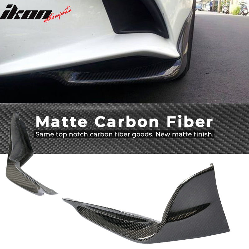 IKON MOTORSPORTS, Front Bumper Lip Compatible With 1998-2005 Lexus GS300 GS400 GS430 , Matte Carbon Fiber Tte style Front Lip Spoiler Wing Chin Splitter, 1999 2000 2001 2002 2003 2004