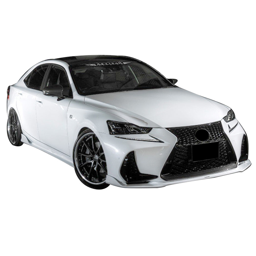 Fits 17-20 Lexus IS AR Style Front Bumper Lip Matte Black - PP