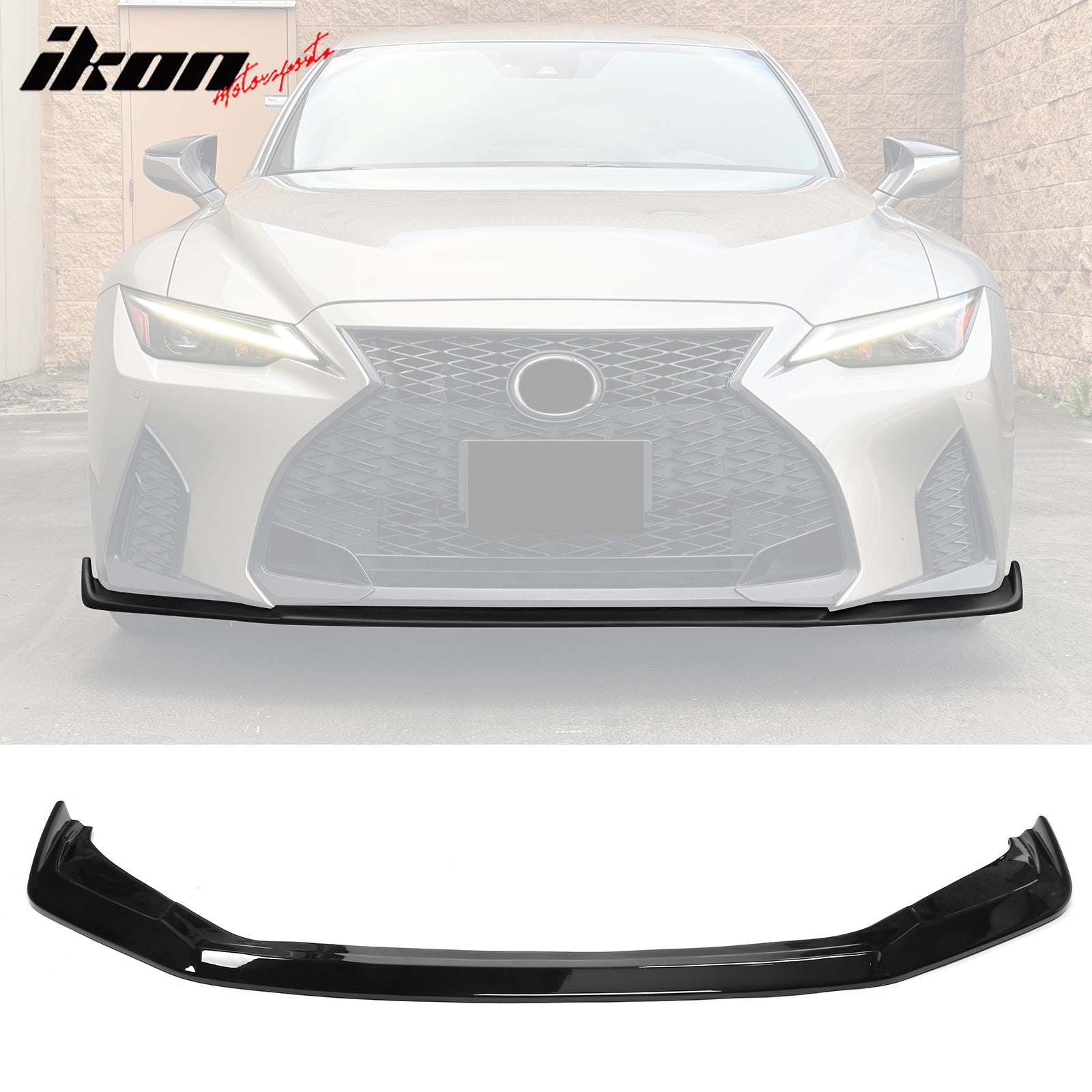 Fits 21-23 Lexus IS350 F Sport Sedan IKON ABS Front Bumper Lip