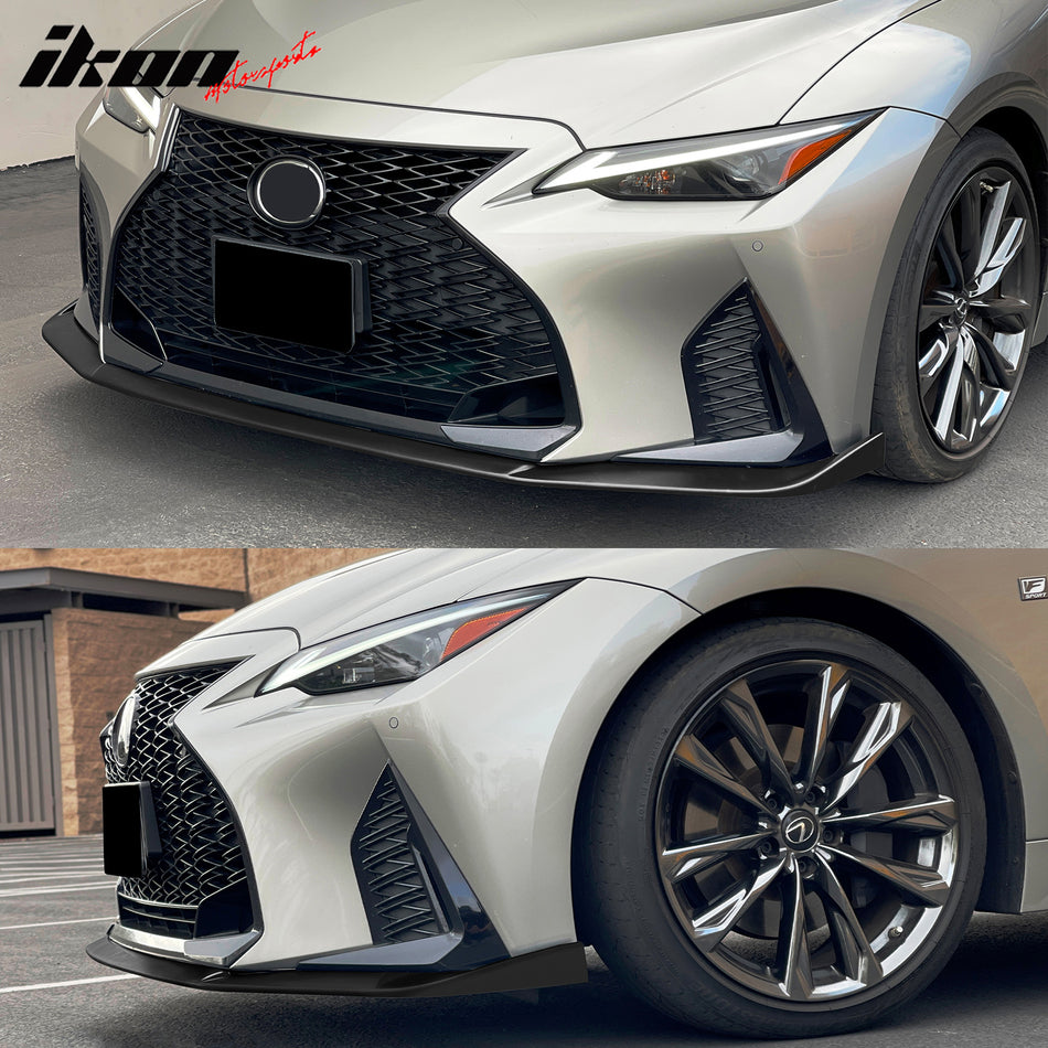 Fits 21-23 Lexus IS350 F Sport Sedan IKON ABS Front Bumper Lip