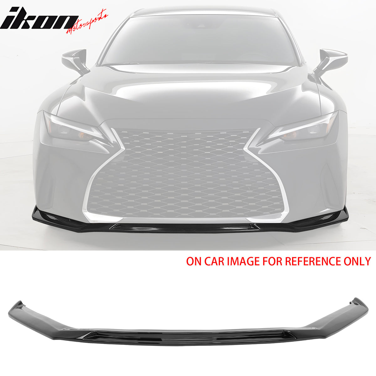 Fits 21-24 Lexus IS300 IS350 Sedan ABS IKON Front Bumper Lip