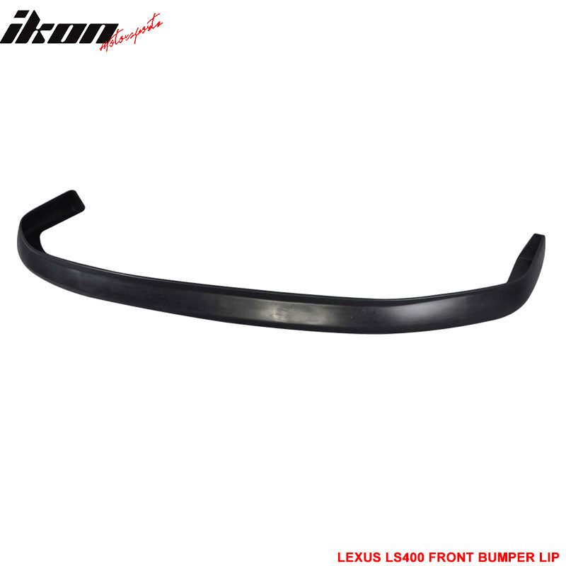 Front Bumper Lip Compatible With 1998-2000 LEXUS LS400, Vip Style PU Front Lip Spoiler Splitter by IKON MOTORSPORTS, 1999