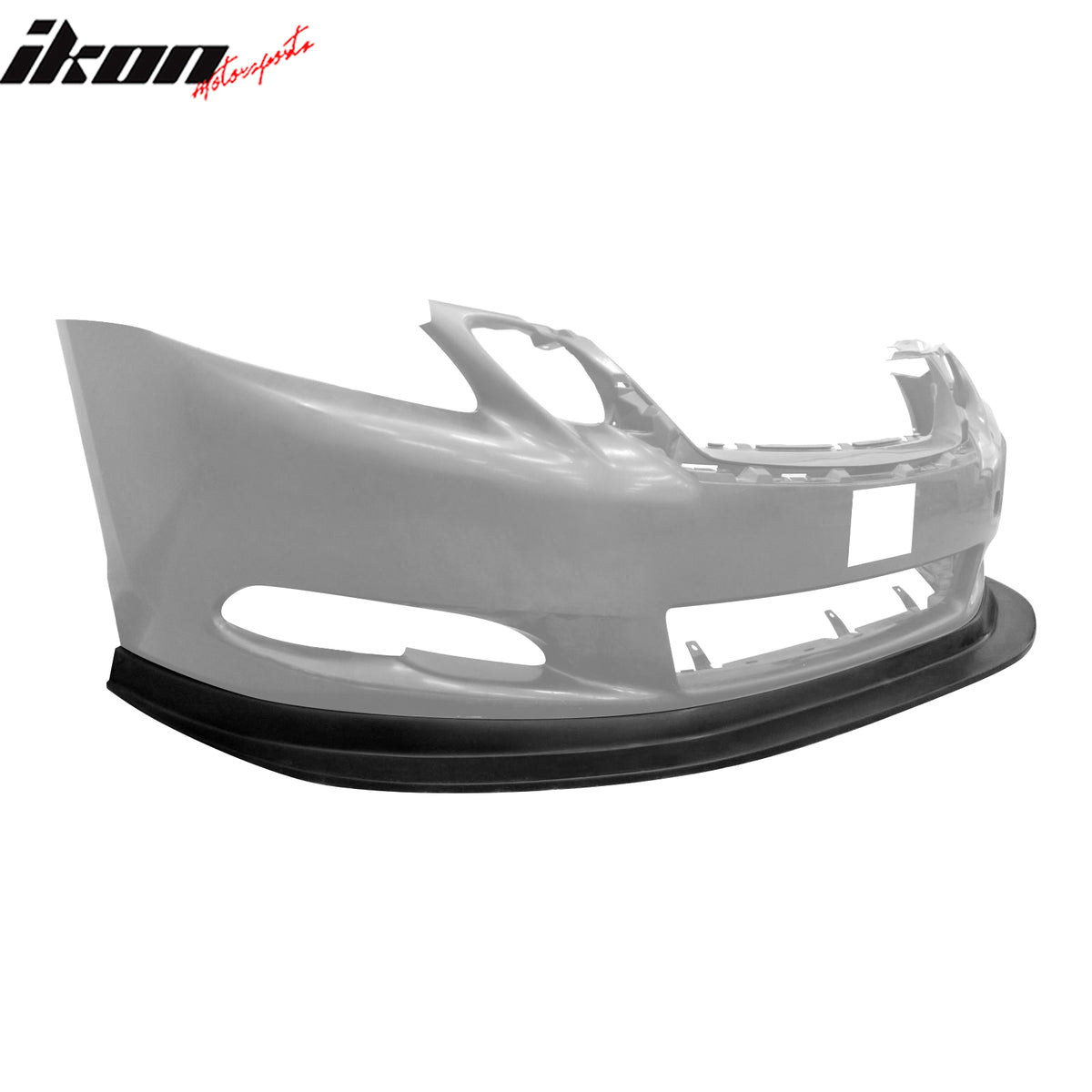 IKON MOTORSPORTS Front Bumper Lip, Compatible with 2008-2011 Lexus GS460 GS350, MDA Style Unpainted Black PU Polyurethane Air Dam Chin Spoiler Protector Splitter