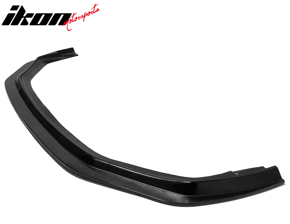 IKON MOTORSPORTS Front Bumper Lip, Compatible with 2014-2016 Lexus IS250 IS350 Base Models, MDA Style Unpainted Black PU Polyurethane Air Dam Chin Spoiler Protector Splitter