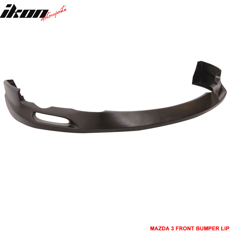 Fits 04-06 Mazda 3 S Sedan K Style Front Bumper Lip Spoiler Unpainted Black PU