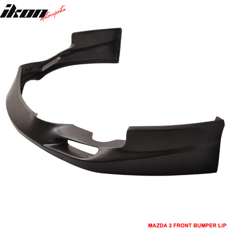 Fits 04-06 Mazda 3 S Sedan K Style Front Bumper Lip Spoiler Unpainted Black PU