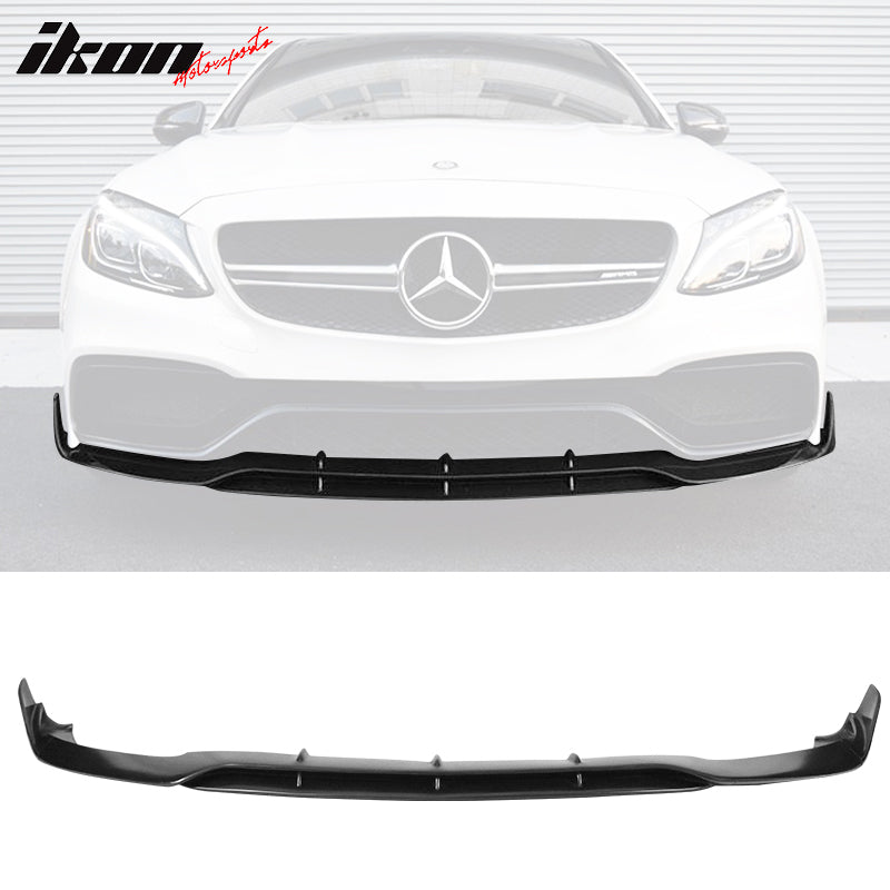 2015-2020 Benz W205 C Class C63 AMG Unpainted Black Front Bumper Lip