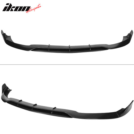 IKON MOTORSPORTS, Front Bumper Lip Compatible With 2015-2020 Mercedes Benz W205 C Class C63 AMG, Front Bumper Lip Protector Holder Unpainted Black, 2016 2017 2018 2019