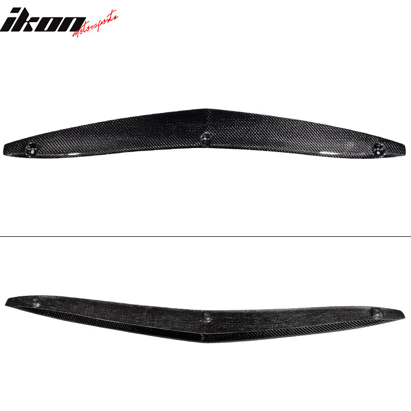 IKON MOTORSPORTS, Front Bumper Lip Compatible With 2014-2016 Mercedes-Benz CLA250 , Matte Carbon Fiber Factory Style Front Lip Spoiler Wing Valance Trim, 2015