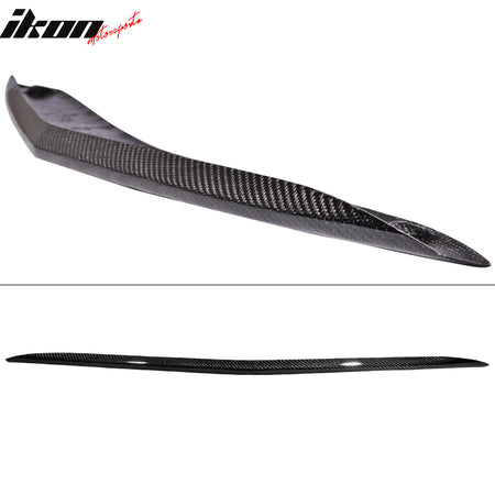 IKON MOTORSPORTS, Front Bumper Lip Compatible With 2014-2016 Mercedes-Benz CLA250 , Matte Carbon Fiber Factory Style Front Lip Spoiler Wing Valance Trim, 2015