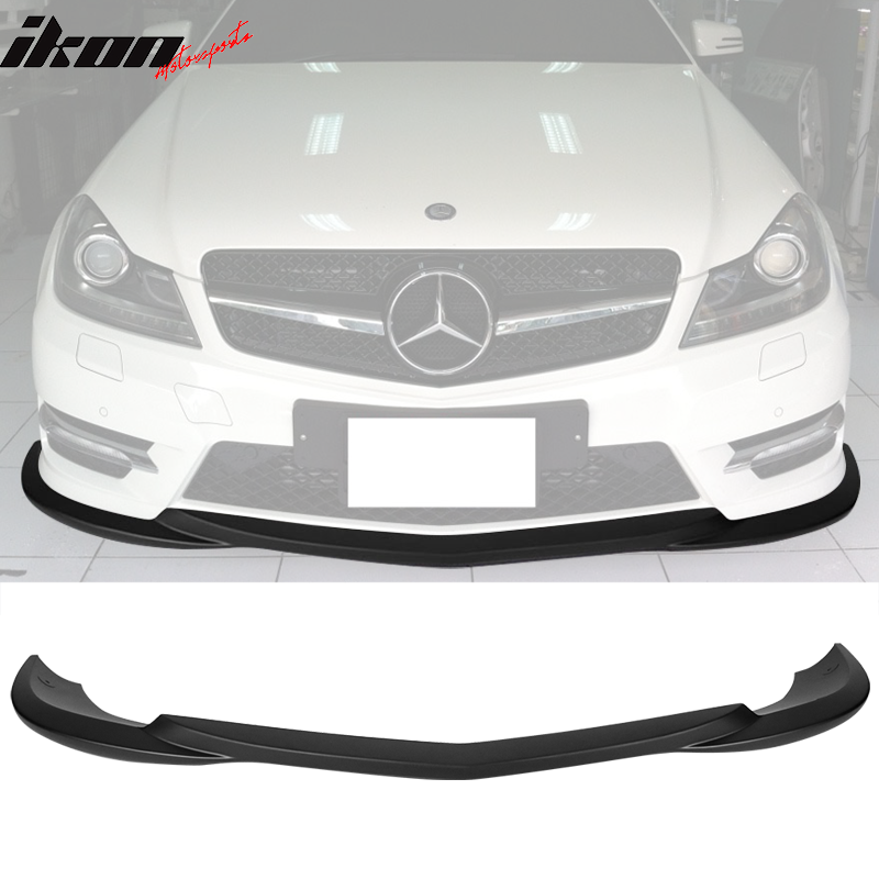 2012-2014 Benz W204 C Class GH Style Matte Black Front Bumper Lip ABS