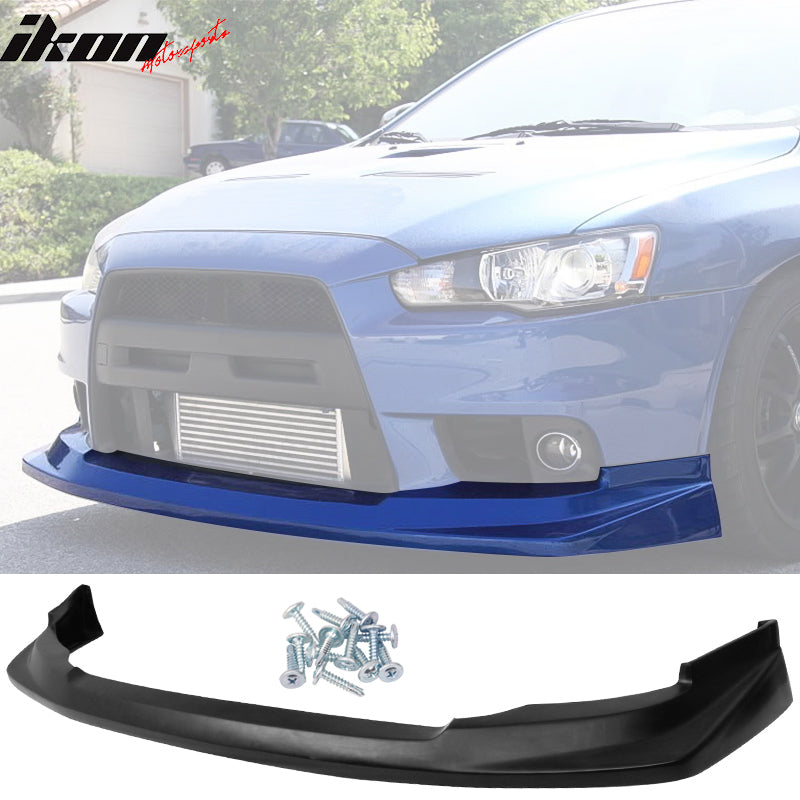 2008-2015 Mitsubishi Lancer EVO 10 X V Unpainted Front Bumper Lip PU