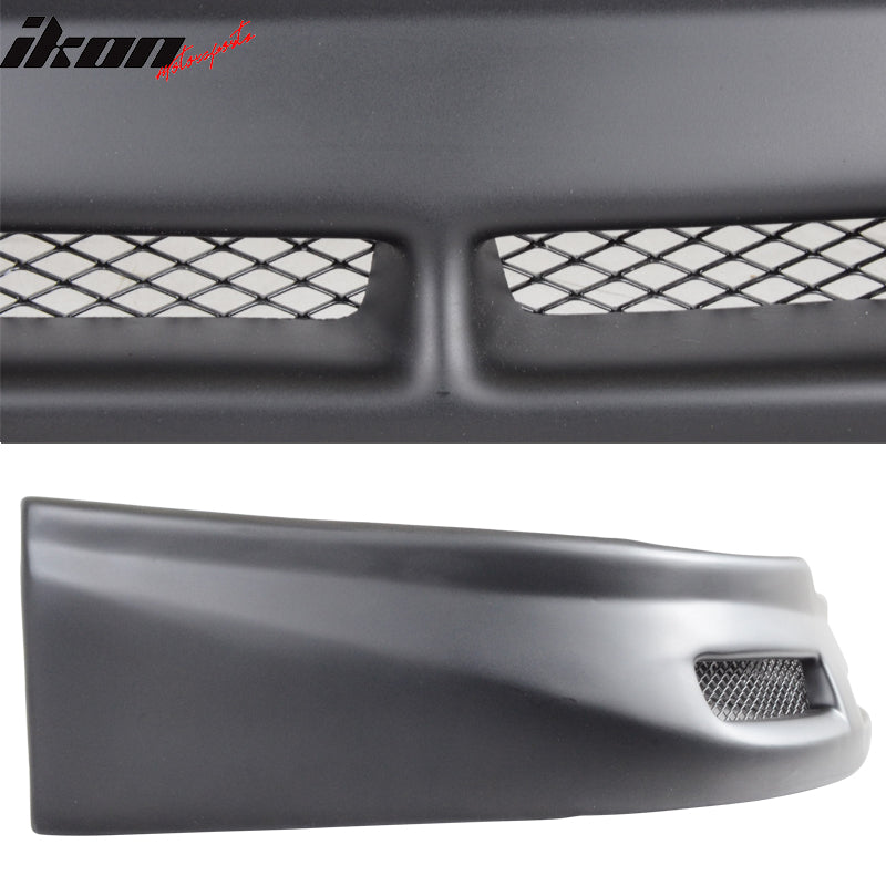 Fits 08-15 Mitsubishi Lancer B Style Front Bumper Lip Spoiler Unpainted Black PP