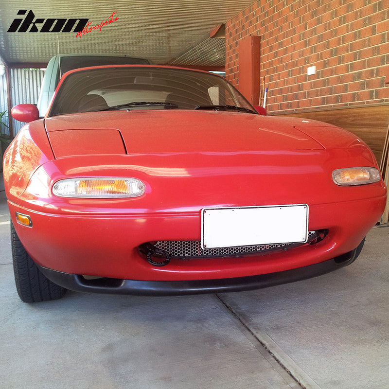 Front Bumper Lip Compatible With 1990-1997 Mazda Miata RS Style Spoiler Splitter Valance Fascia Cover Guard Protection Conversion by IKON MOTORSPORTS, 1991 1992 1993 1994 1995 1996