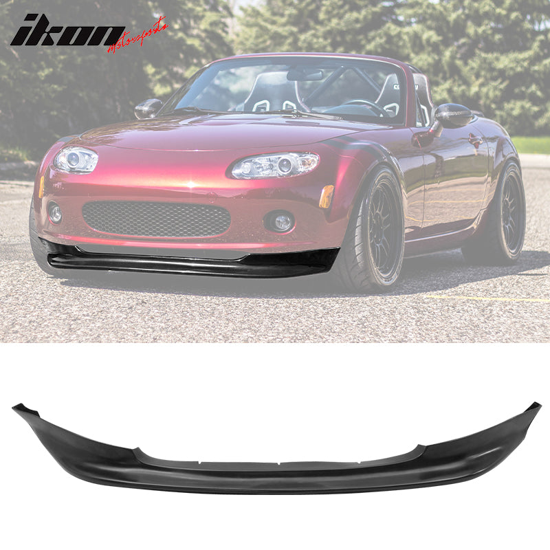 2006-2008 Mazda MX-5 MX5 Miata GV Style Black Front Bumper Lip PU