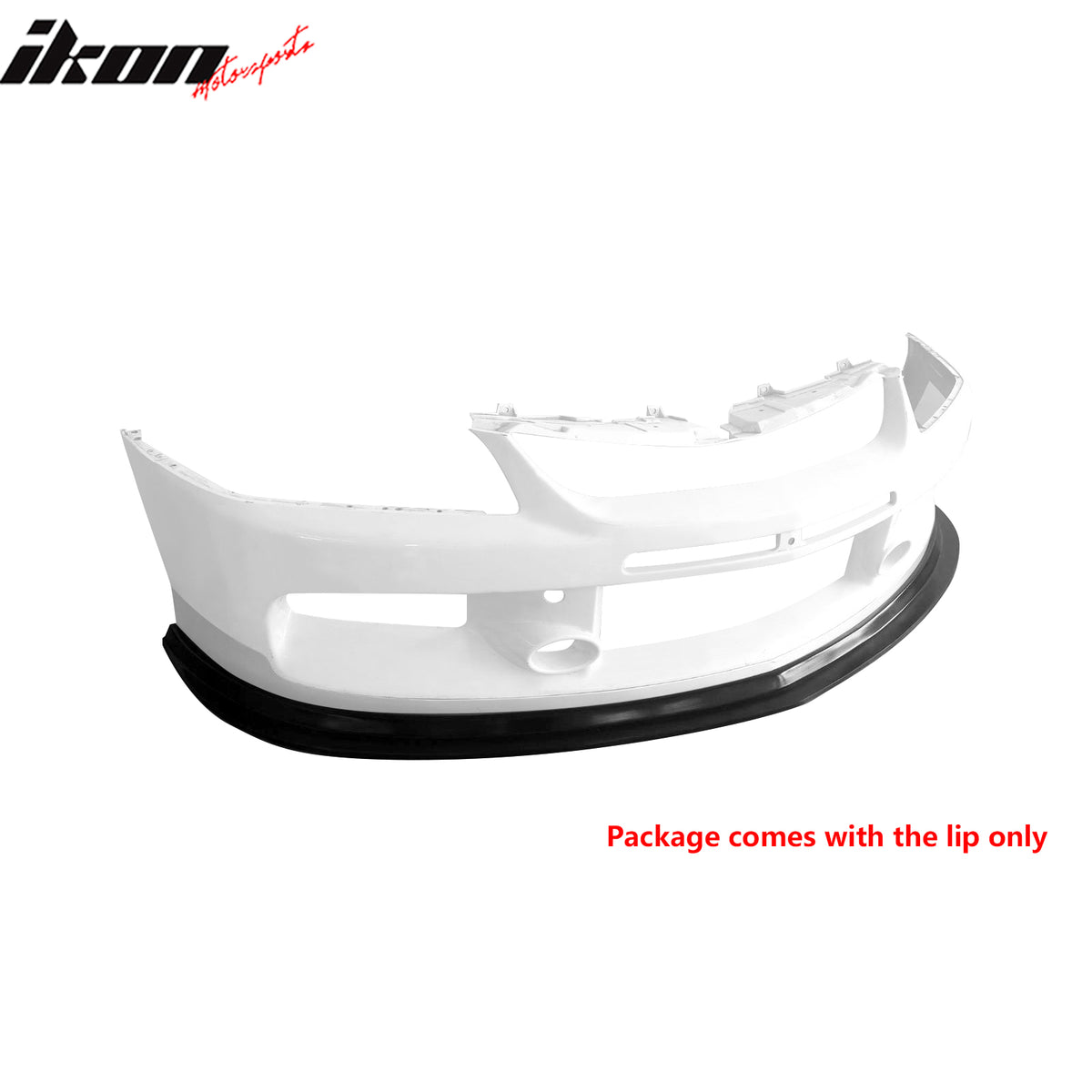 IKON MOTORSPORTS Front Bumper Lip, Compatible with 2006-2007 Mitsubishi Lancer Evolution, MDA Style Unpainted Black PU Polyurethane Air Dam Chin Spoiler Protector Splitter