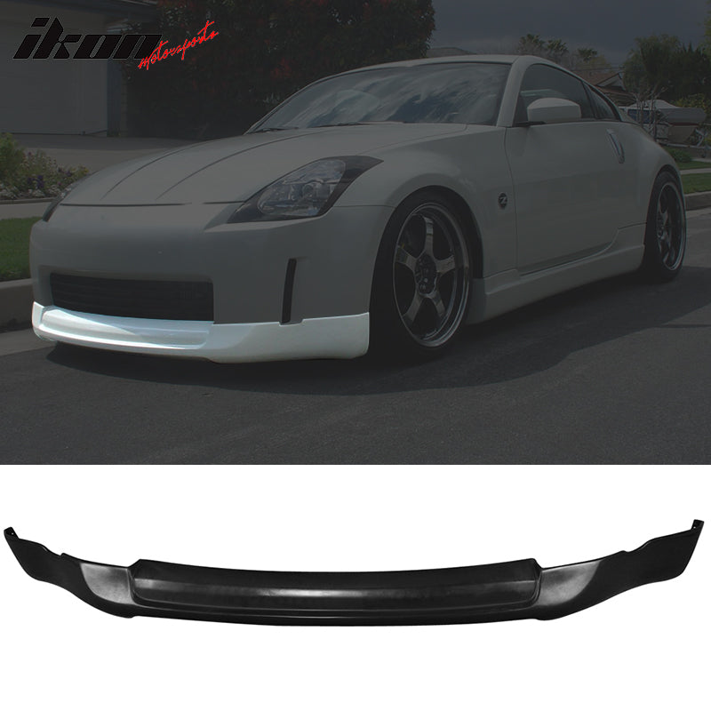 2003-2005 Nissan 350Z ING-S Style Unpainted Black Front Bumper Lip PU