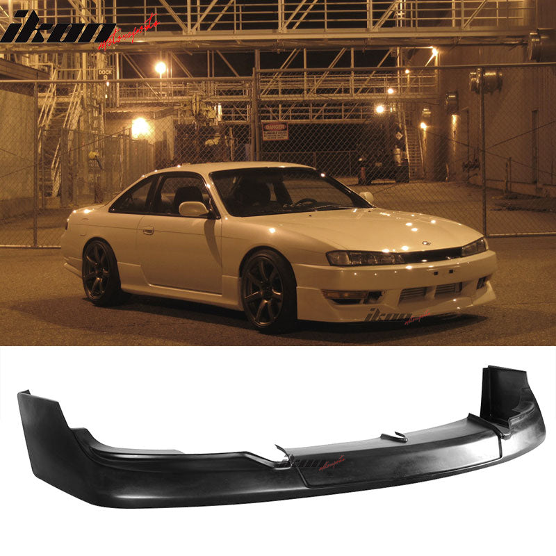 1997-1998 Nissan 240SX GR Style Unpainted Black Front Bumper Lip PU