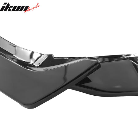 IKON MOTORSPORTS Front Bumper Lip, Compatible with 2020-2023 Nissan Sentra Sedan 4-Door, IKON Style PP Polypropylene Air Dam Chin Spoiler Protector Splitter 3PCS