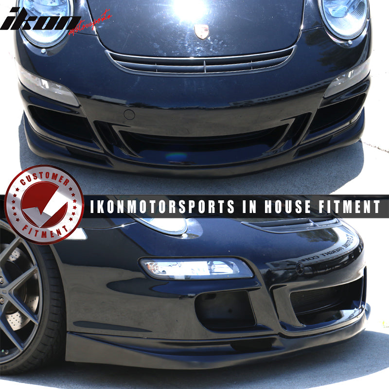 Fits 05-08 Porsche 997 911 GT3 Style Front Bumper Lip Spoiler Kit PU Unpainted