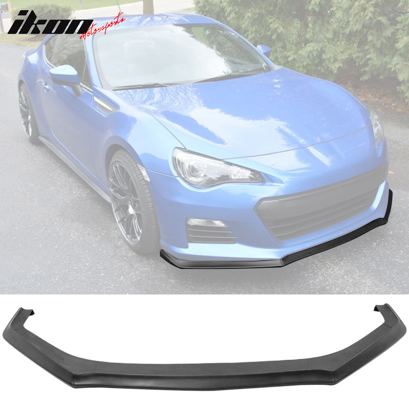 2013-2016 Subaru BRZ CS Style Unpainted Black Front Bumper Lip PU