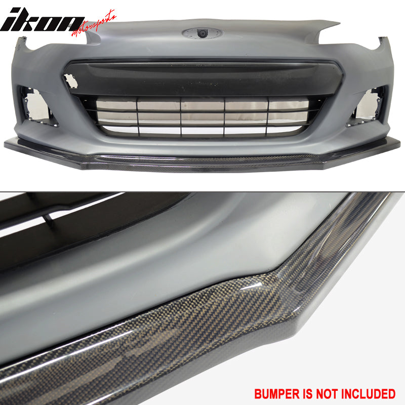 Fits 13-20 Subaru BRZ CS2 Style Front Bumper Lip Spoiler - Carbon Fiber CF