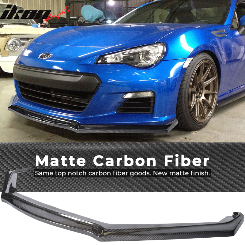 Fits 13-20 Subaru BRZ CS2 Style Front Bumper Lip Spoiler - Carbon Fiber CF