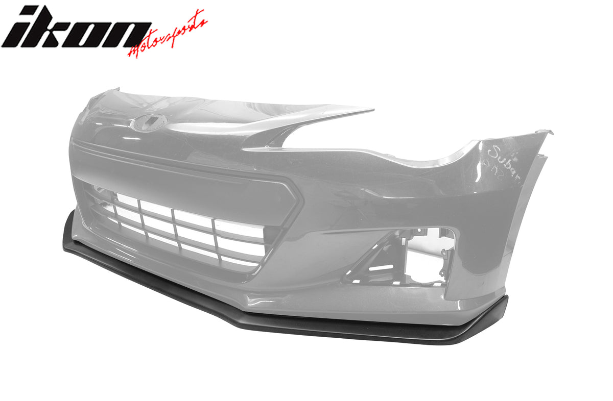 Fits 13-16 Subaru BRZ STI Style Front Bumper Lip Spoiler Unpainted Black PU