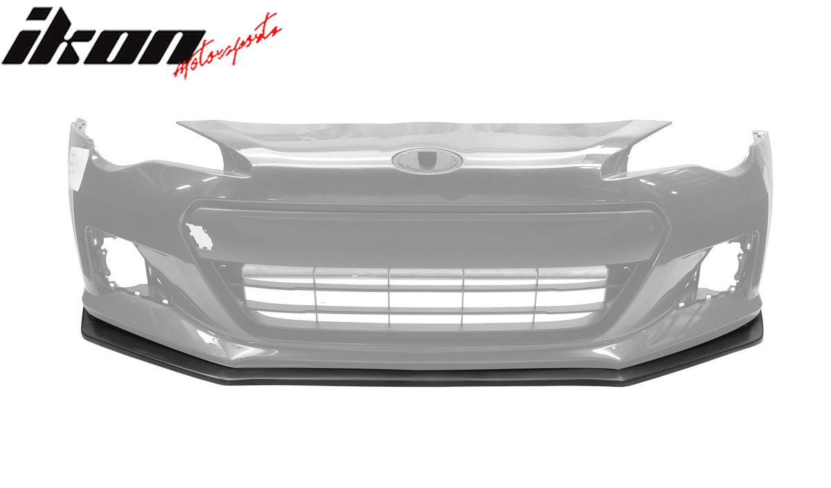 Fits 13-16 Subaru BRZ STI Style Front Bumper Lip Spoiler Unpainted Black PU