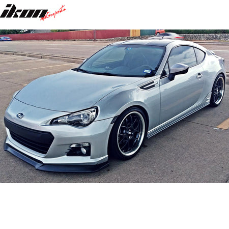 Front Bumper Lip Compatible With 2013-2016 SUBARU BRZ, GT Style PU Black Front Lip Spoiler Splitter by IKON MOTORSPORTS, 2014 2015