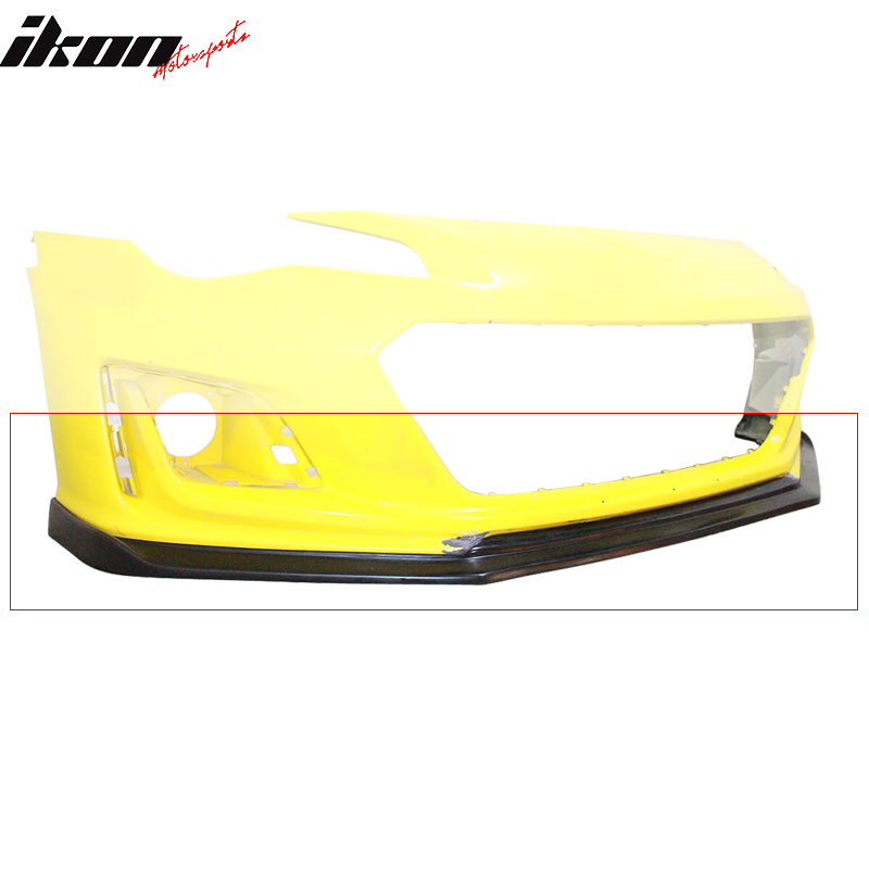 Fits 17-20 Subaru BRZ CS Style Front Lower Bumper Lip Spoiler Unpainted Black PU