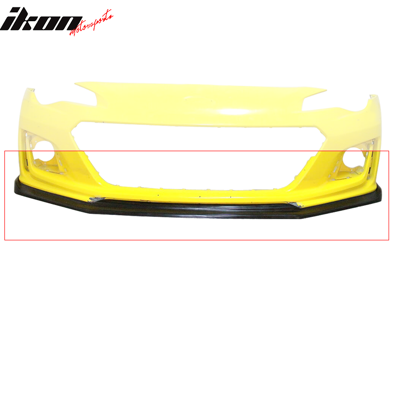 Fits 17-20 Subaru BRZ CS Style Front Lower Bumper Lip Spoiler Unpainted Black PU