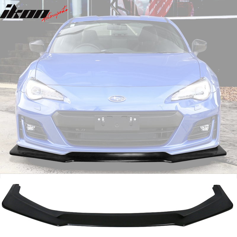 2017-2020 Subaru BRZ IKON V6 Style Unpainted Black Front Bumper Lip PU