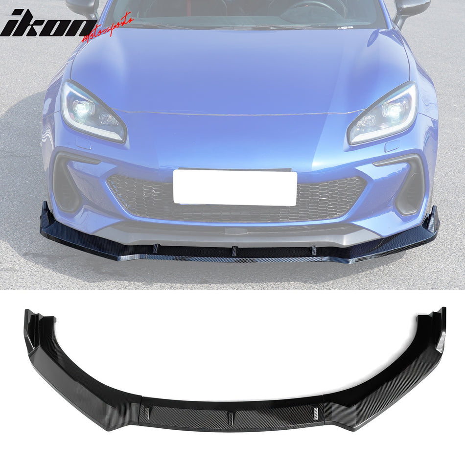 2022-2024 Subaru BRZ JDM 2 Carbon Fiber Print 3PCS Front Bumper Lip PP