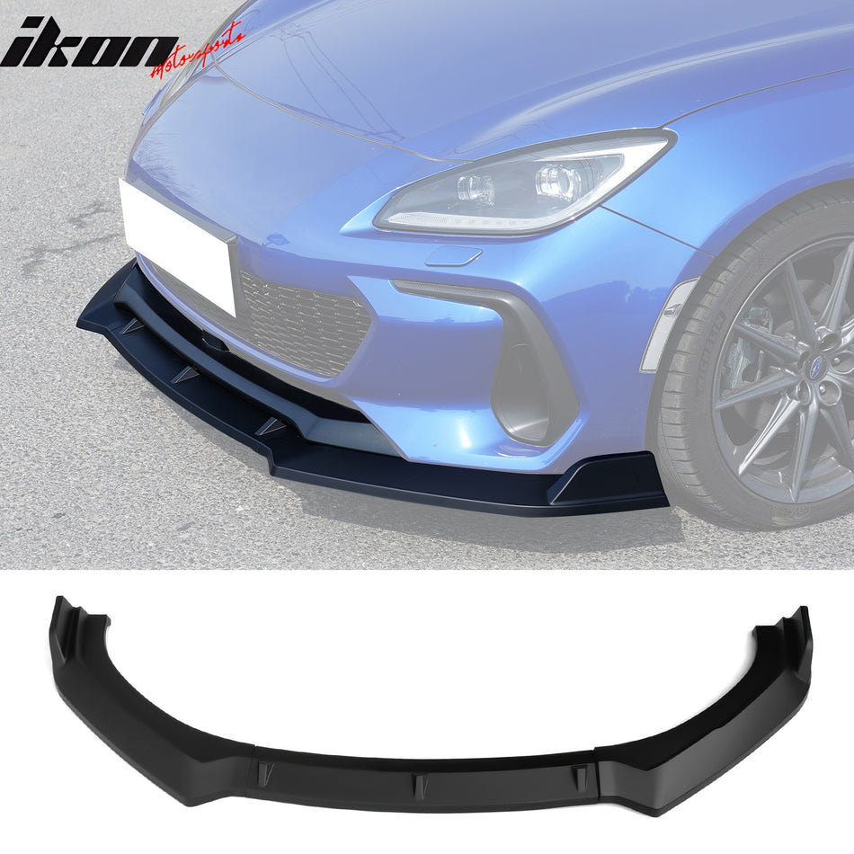 2022-2024 Subaru BRZ JDM 2 Style Matte Black 3PCS Front Bumper Lip PP