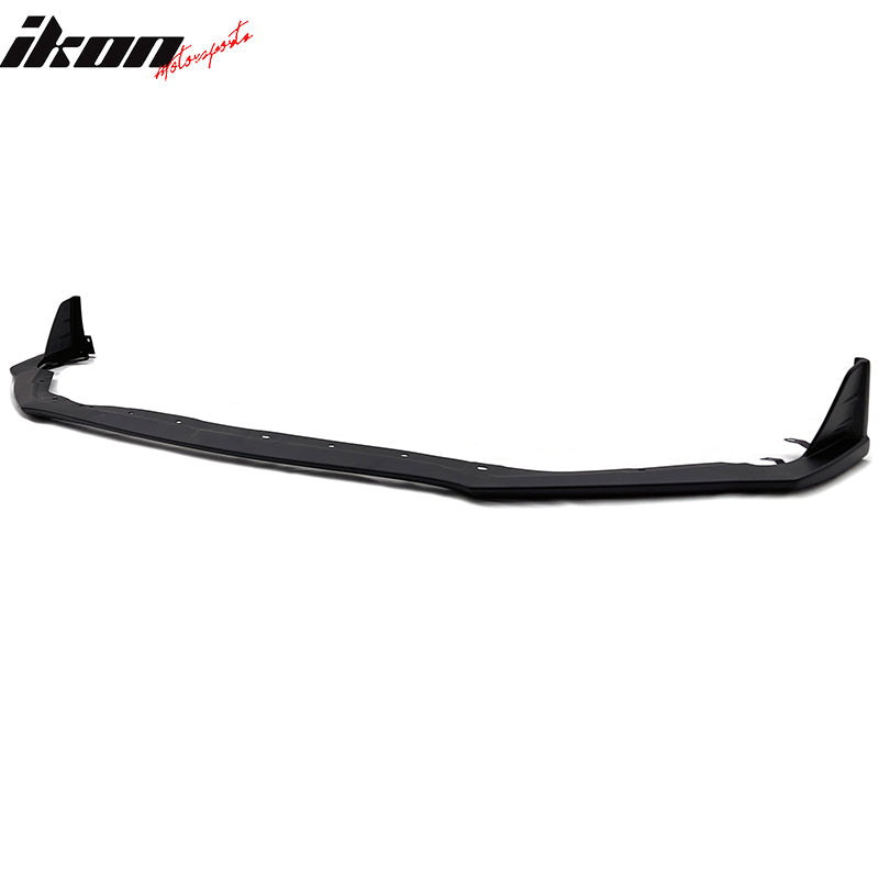 IKON MOTORSPORTS Front Bumper Lip, Compatible with 2022-2024 Subaru BRZ Coupe 2-Door, STI Style Unpainted Black PU Polyurethane Air Dam Chin Spoiler Protector Splitter 1Piece