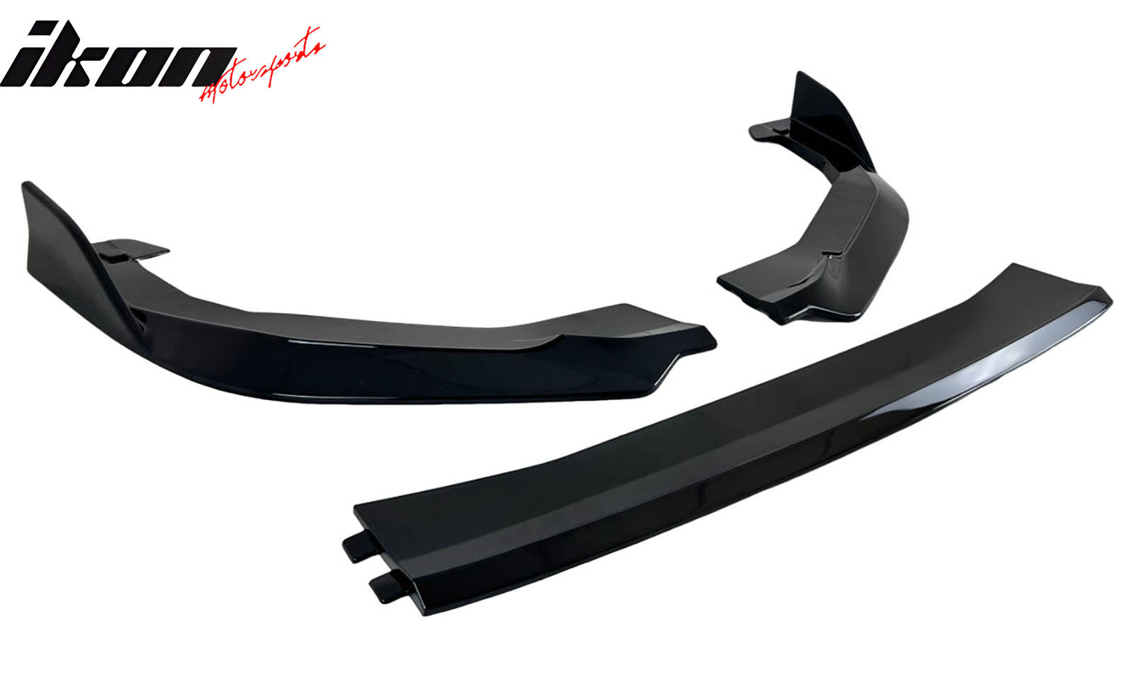 Fits 22-24 Subaru WRX Front Bumper Lip 3PC ABS Chin Spoiler Gloss Black Splitter