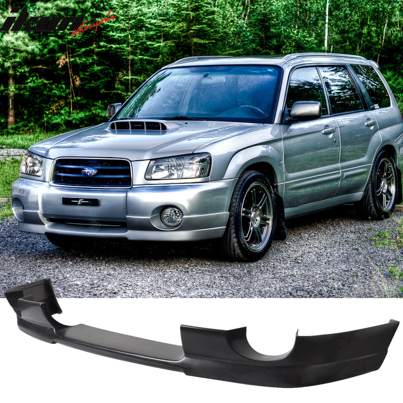 2003-2005 Subaru Forester DS Style Unpainted Black Front Bumper Lip PU