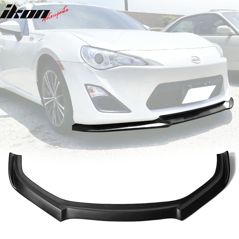 IKON MOTORSPORTS, Front Bumper Lip Compatible With 2013-2020 Scion FRS FT86 GT Style PP Front Lower Spoiler Air Dam Chin Splitter