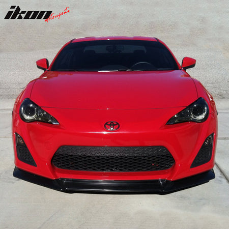 Fits 13-16 Scion FR-S FRS GT Style Front Bumper Lip Spoiler Unpainted Black PU