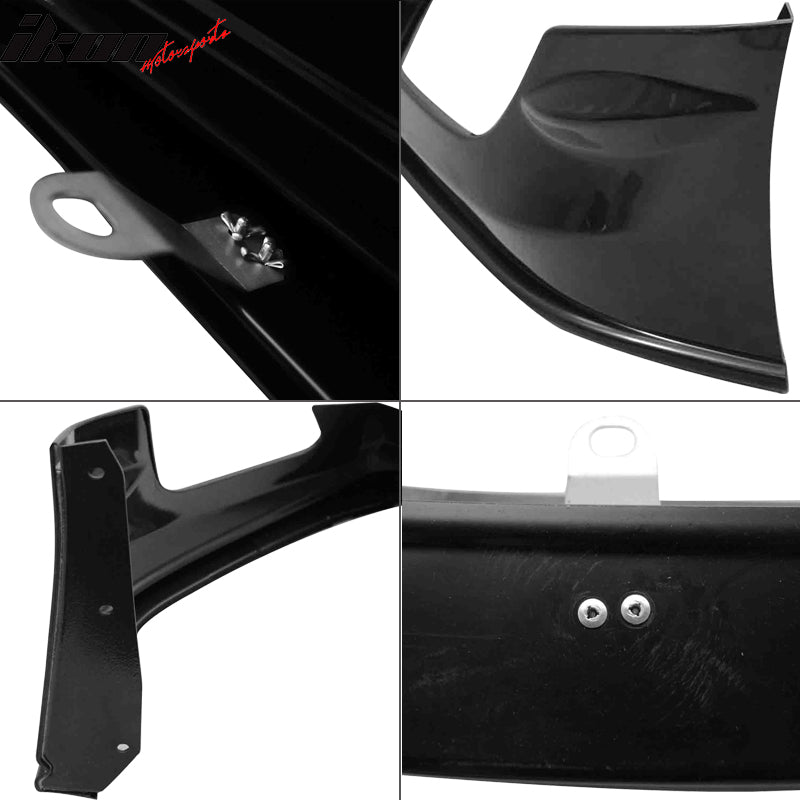 Front Bumper Lip Compatible With 2013-2016 Scion FRS, Factory Style Black PU Front Lip Finisher Under Chin Spoiler Add On by IKON MOTORSPORTS, 2014 2015 2016