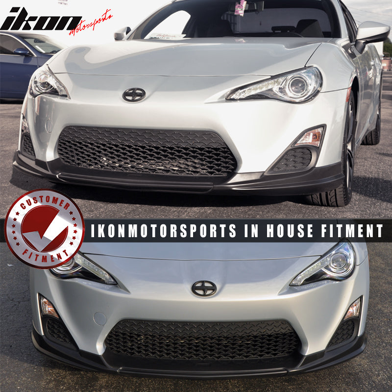 Fits 13-16 Scion FR-S Type-T Style Front Bumper Lip Spoiler Unpainted Black PU