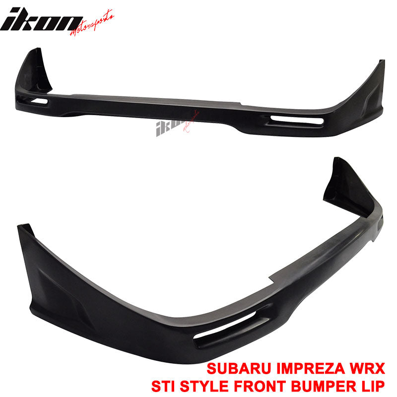 Front Bumper Lip Compatible With 2002-2003 SUBARU IMPREZA WRX, STI Style PU Unpainted Front Lip Spoiler Splitter by IKON MOTORSPORTS