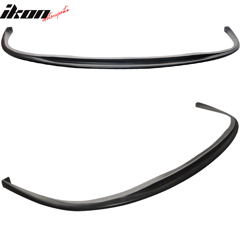 Front Bumper Lip Compatible With 2002-2003 Subaru Impreza, STI Style Polyurethane (PU) Unpainted Black Guard Protection Finisher Under Chin Spoiler by IKON MOTORSPORTS